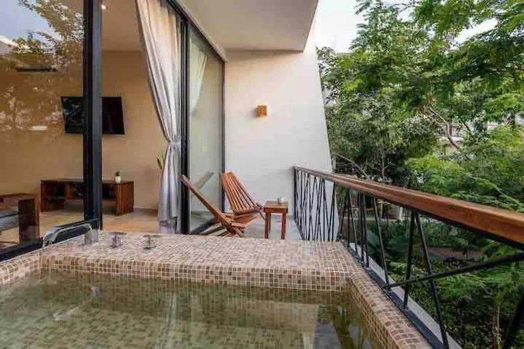 Апартаменты Lujoso Departamento Con Jacuzzi Privado Тулум